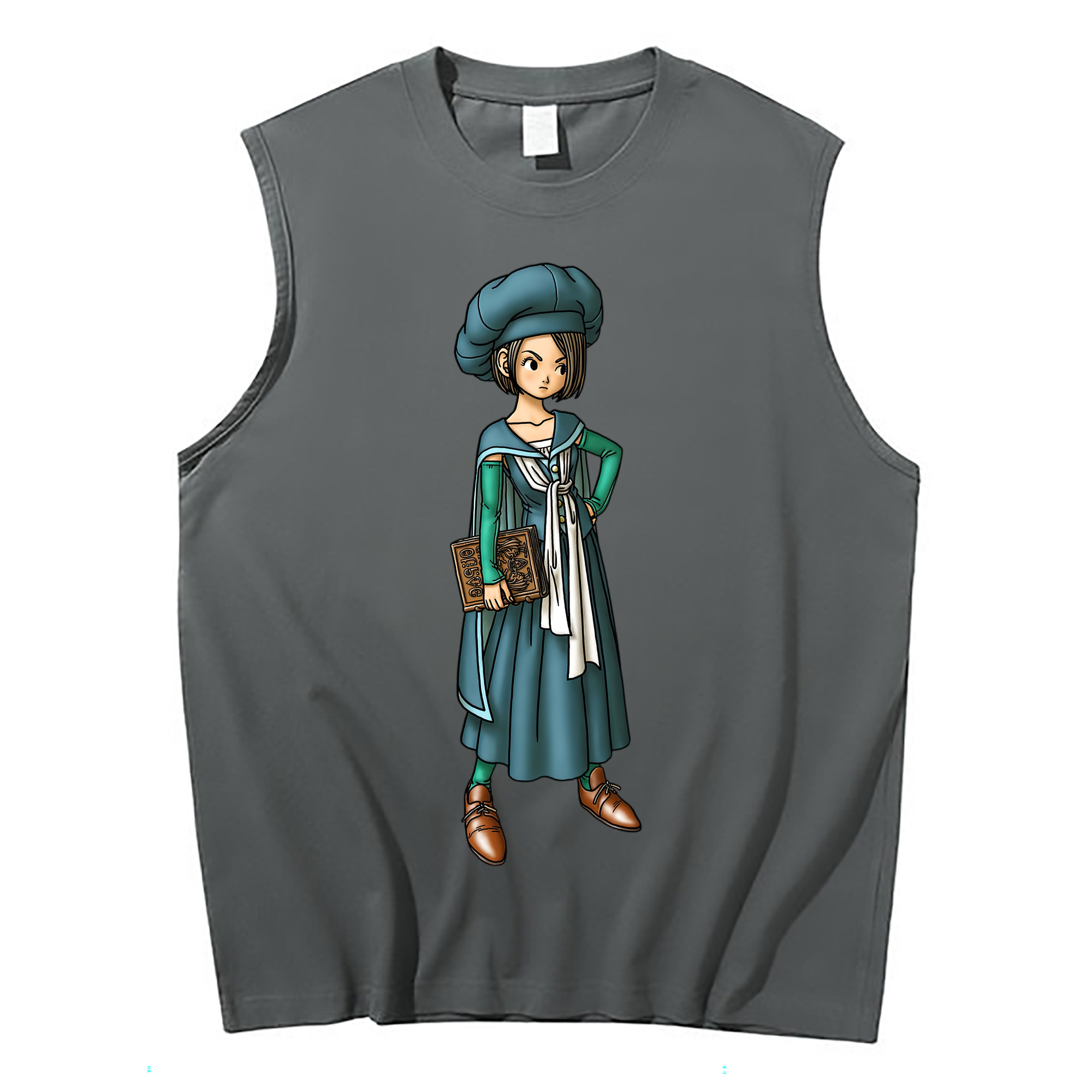 （画像用） ドラゴンクエスト Doragon Kuesuto Dragon Quest コットン100％タンクトップ（フロントプリント）
